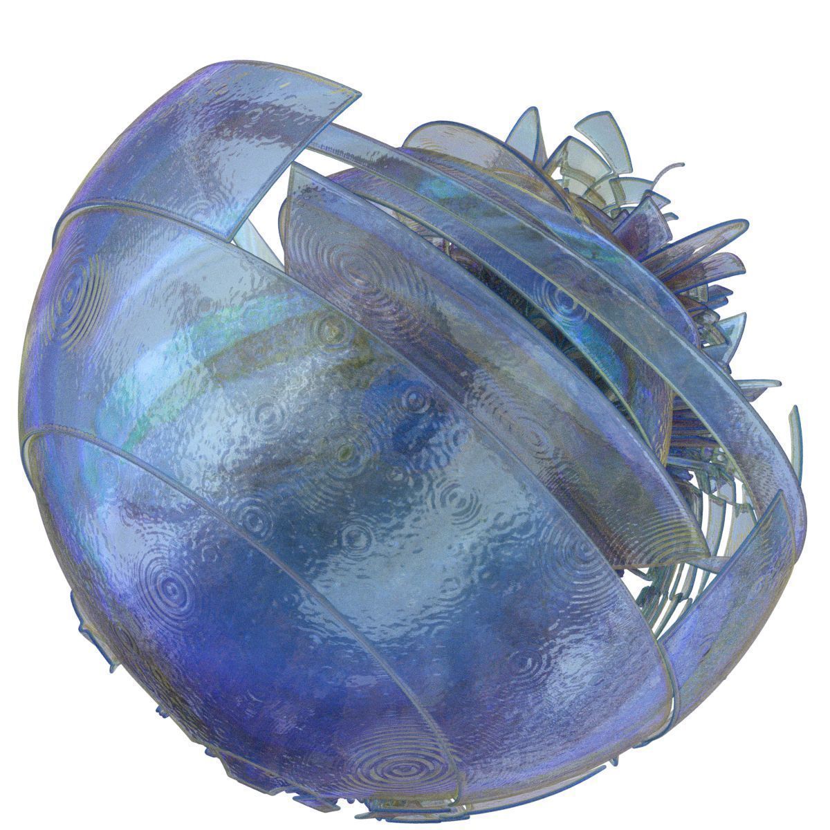 Swirl sphere 3D model_2