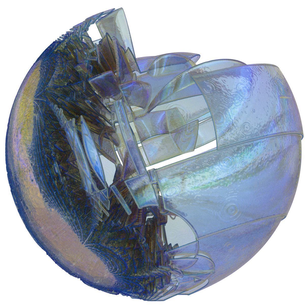 Swirl sphere 3D model_3