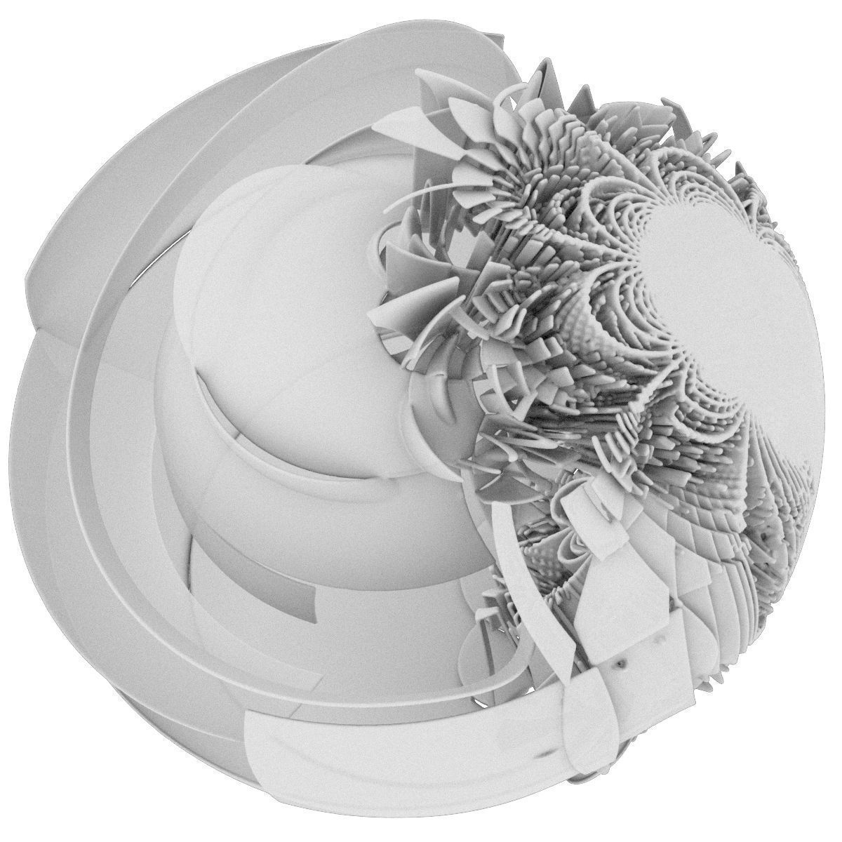 Swirl sphere 3D model_8