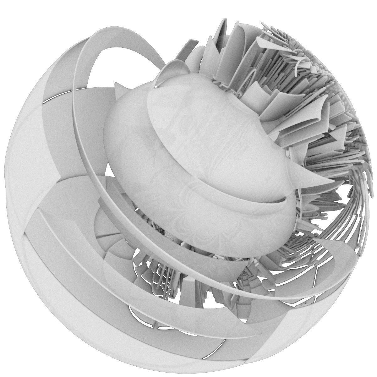 Swirl sphere 3D model_9