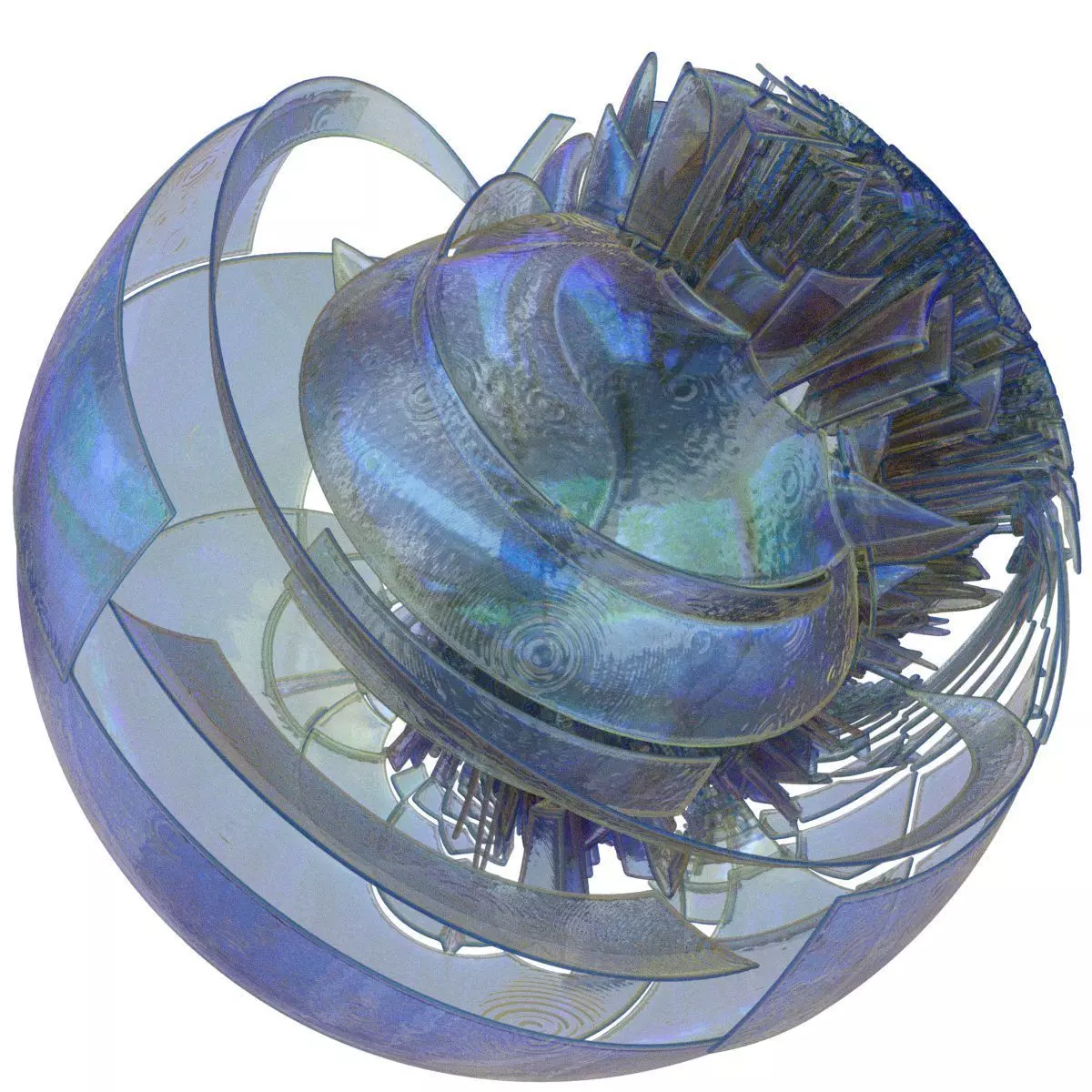 Swirl sphere 3D model_0