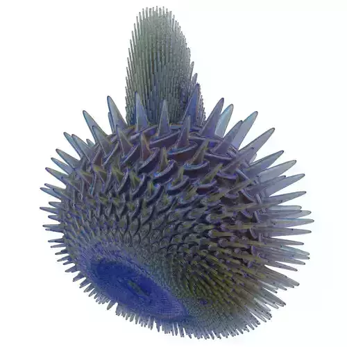 Pearl starfish with spikes 3D model