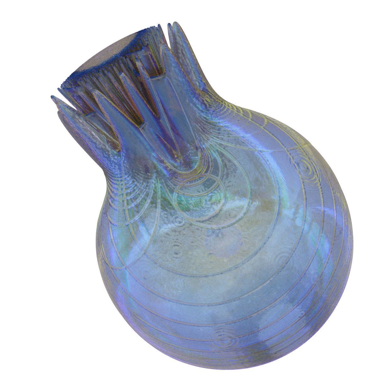 Hairdo edison glass vase 3D model_2