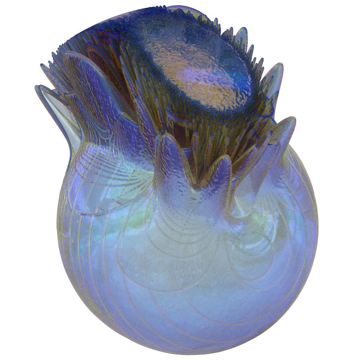 Hairdo edison glass vase 3D model_6