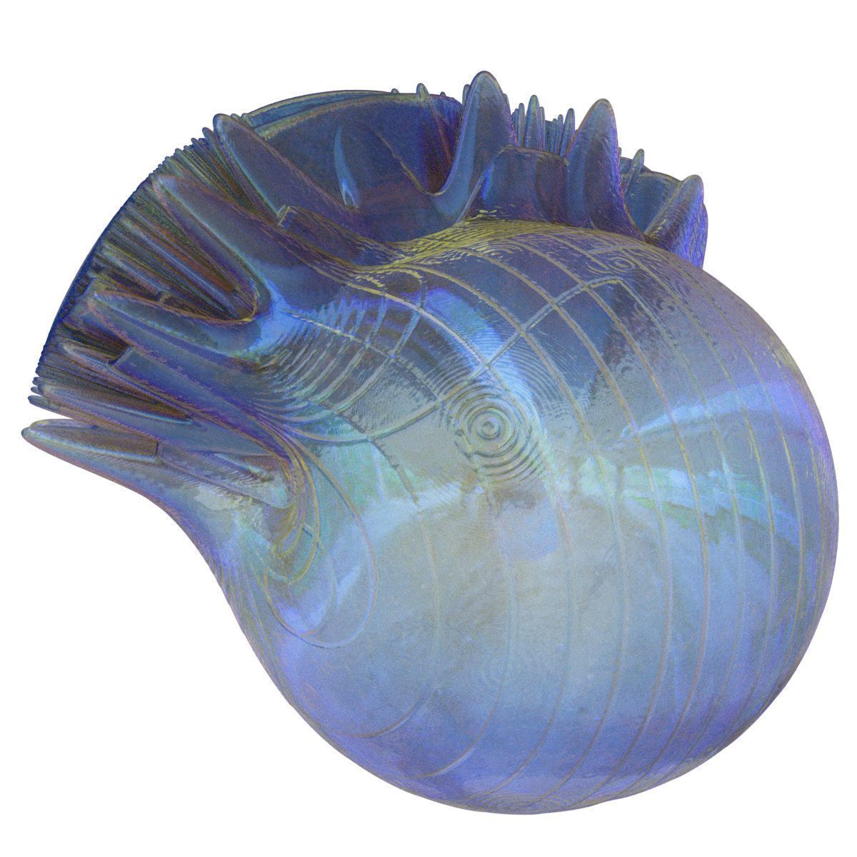 Hairdo edison glass vase 3D model_4