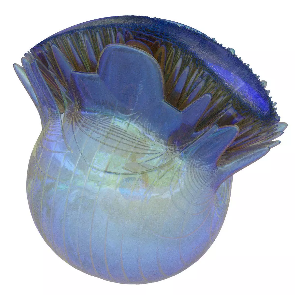 Hairdo edison glass vase 3D model_0