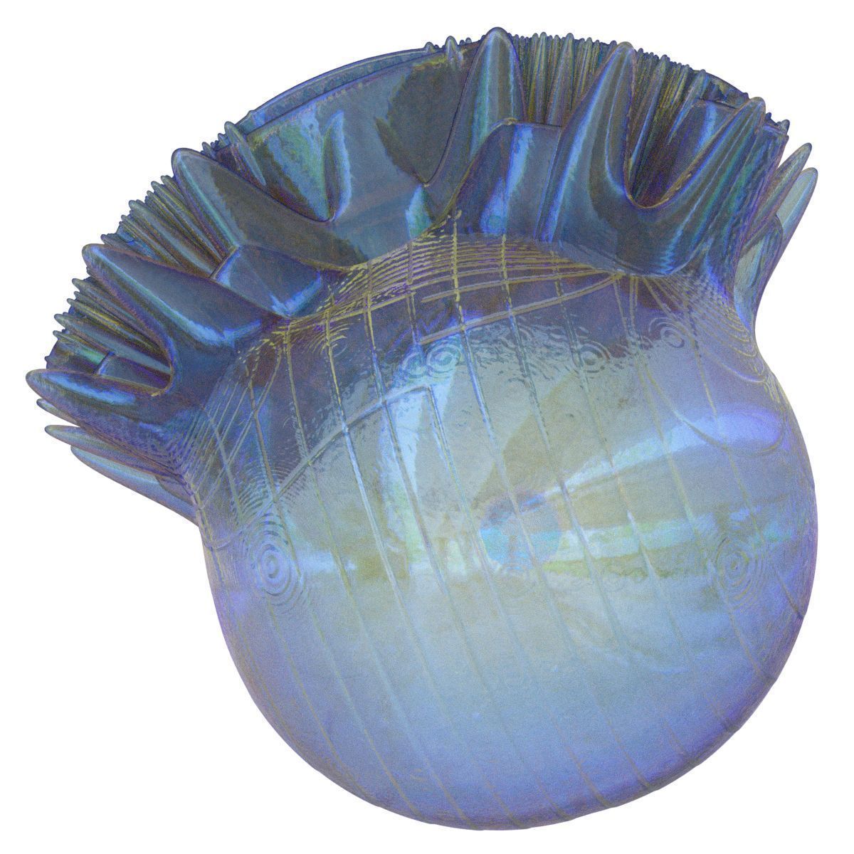 Hairdo edison glass vase 3D model_3