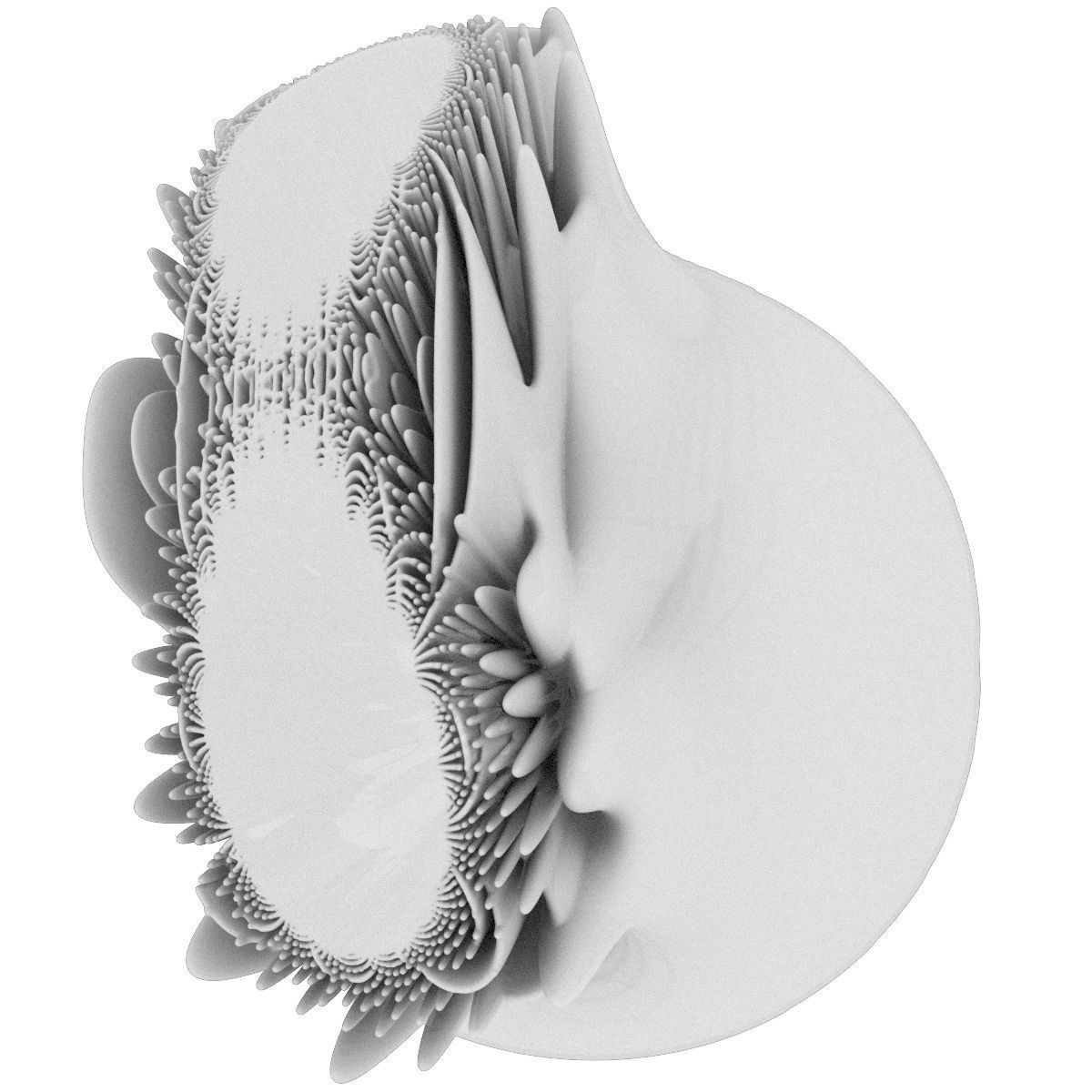 Hairdo edison glass vase 3D model_9