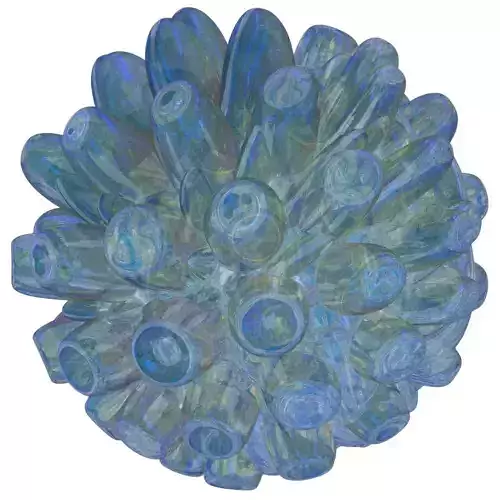 Flowerlike glass ball 3D model