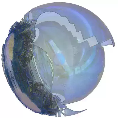 Earth glass ball 3D model