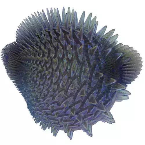 Ahead fish with spikes 3D model