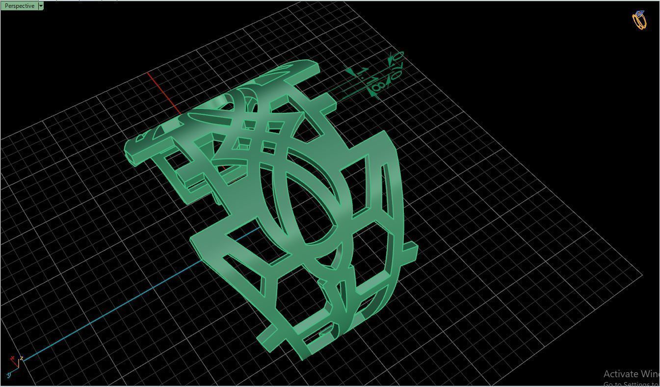 Ring M6  Mens luxury ring with enamel and gems 3D print model_27