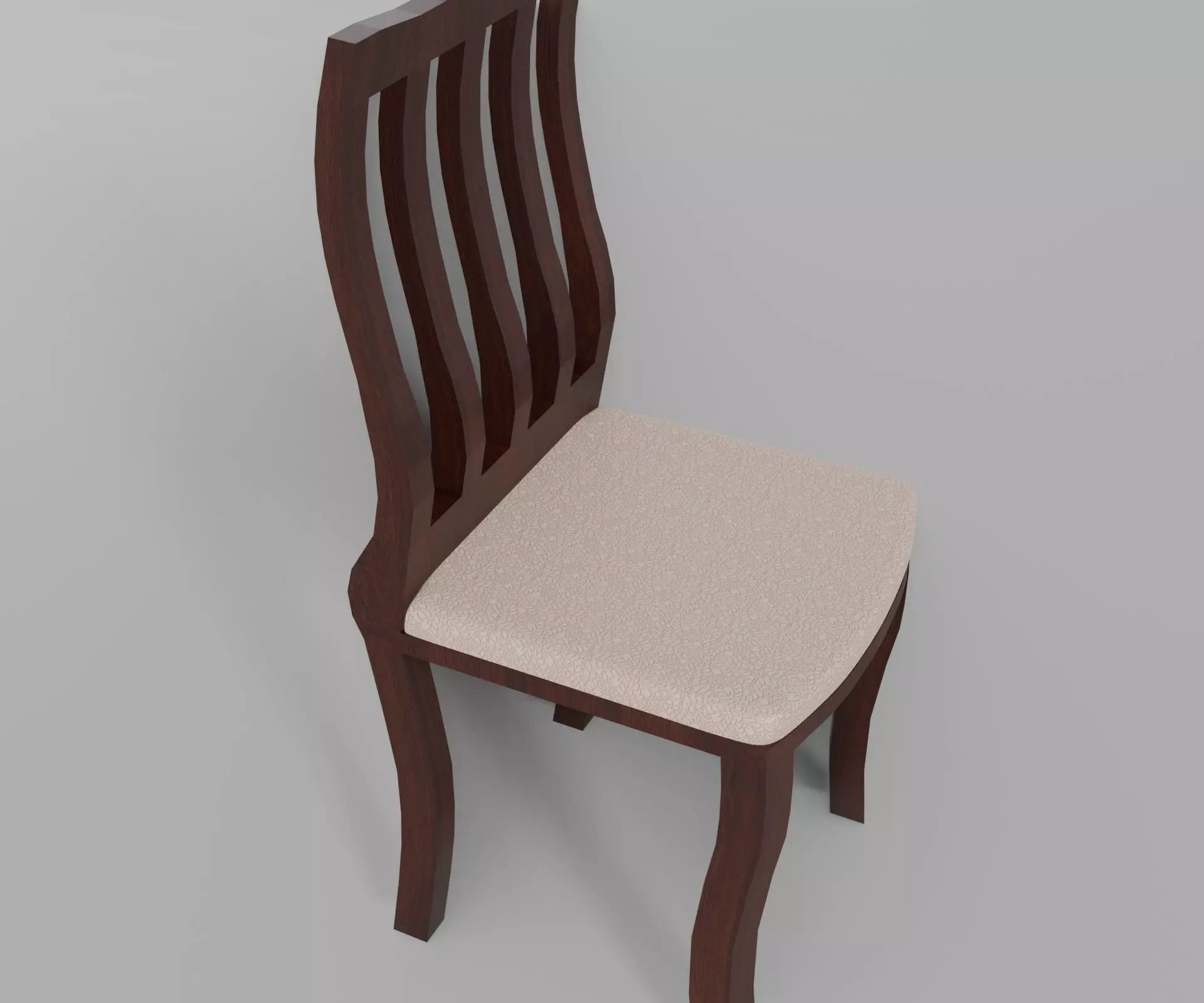 Dining Chair LOW POLY WOODEN Low-poly 3D model