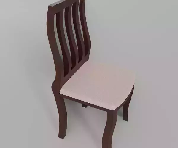 Dining Chair LOW POLY WOODEN