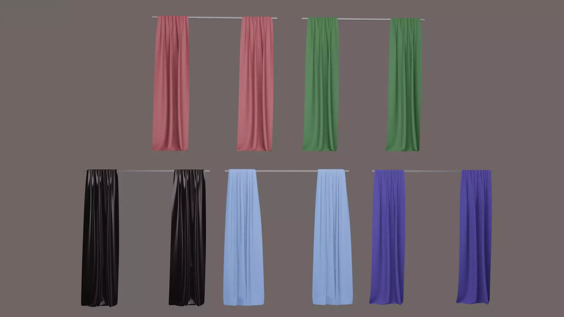 The Curtains curtain 3D Model Collection_0