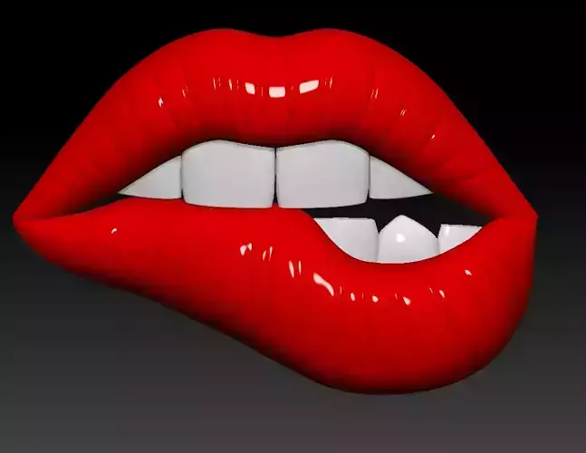 LIPS BITTEN DETAILED DECOR