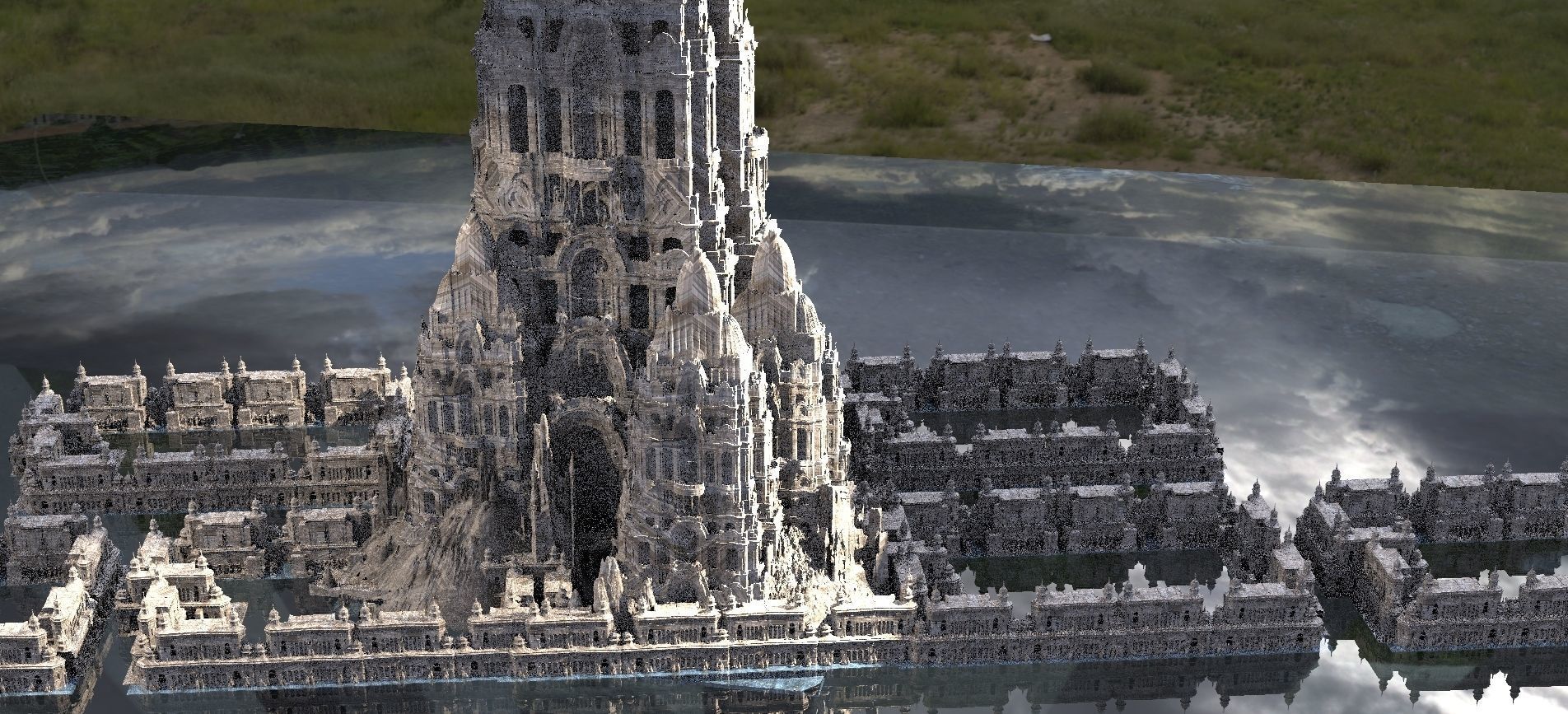 Al-Basra City Fortress Great Tower Kitbash 3D model_3