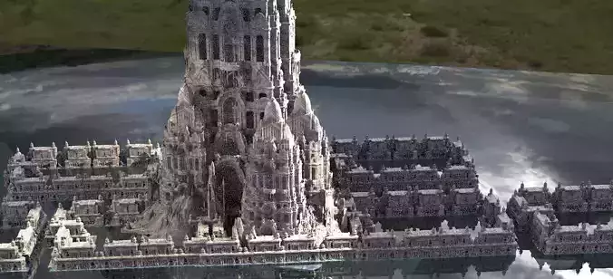Al-Basra City Fortress Great Tower Kitbash 3D model