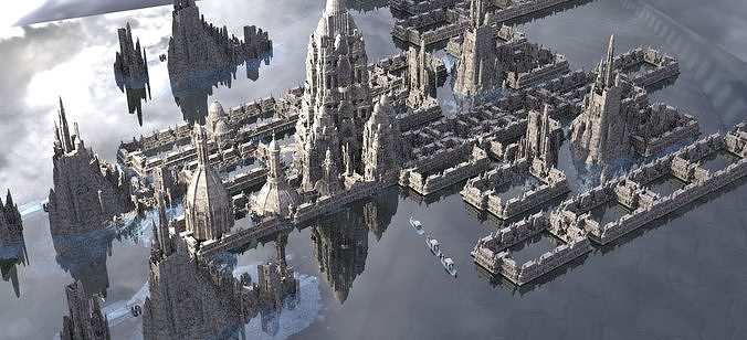 Jerusalem Inspired assassins Creed influenced Kit bash 3D model