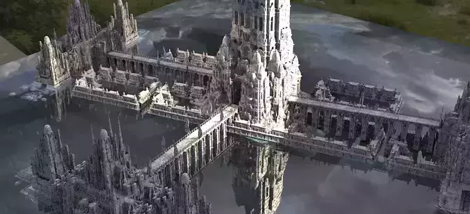Fantasy medieval Tower City Kit bash 