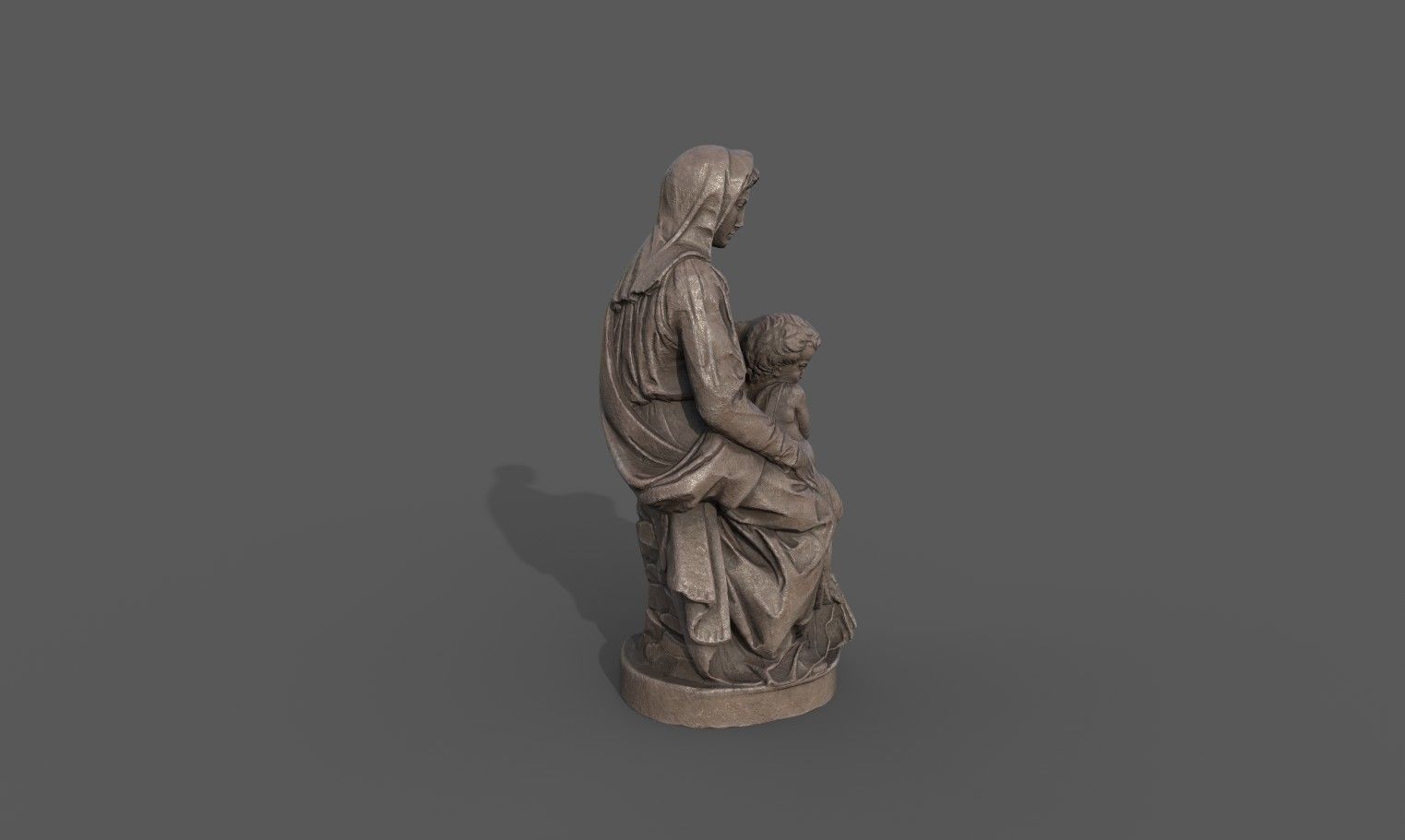 Madonna of Bruges Low-poly 3D model_6