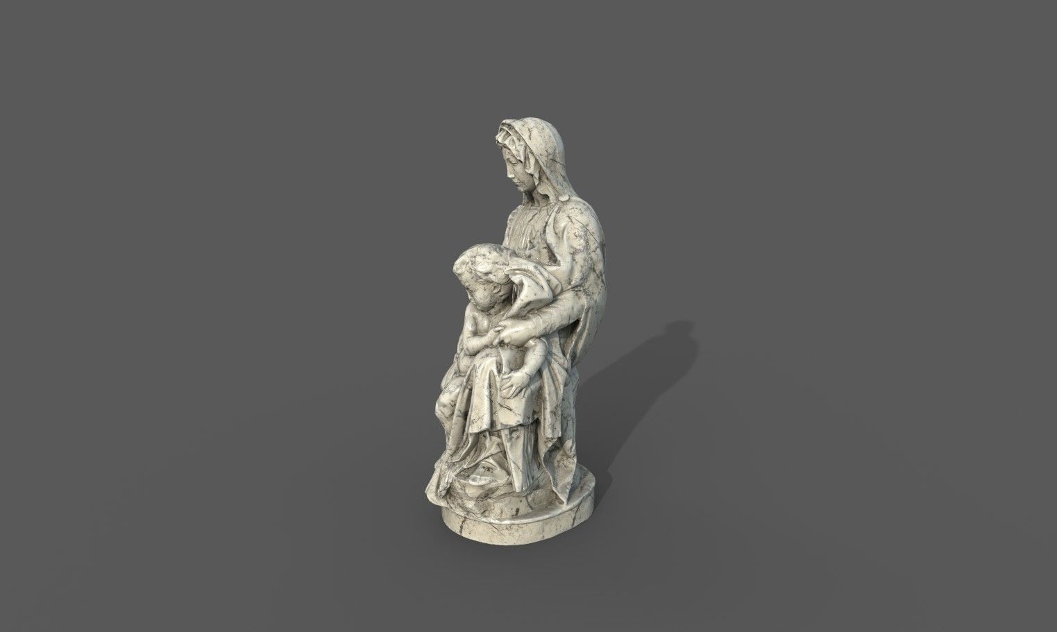 Madonna of Bruges Low-poly 3D model_18
