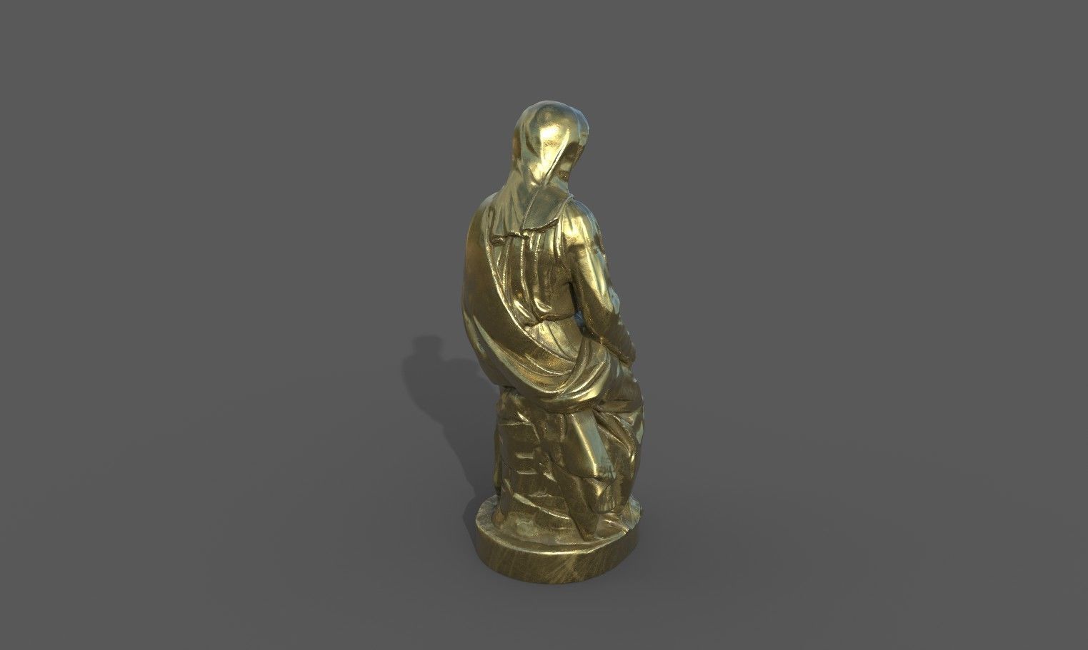 Madonna of Bruges Low-poly 3D model_22