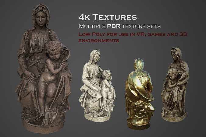 Madonna of Bruges Low-poly 3D model