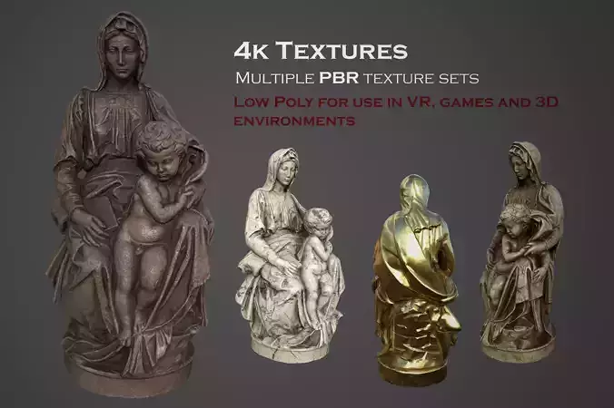 Madonna of Bruges Low-poly 3D model