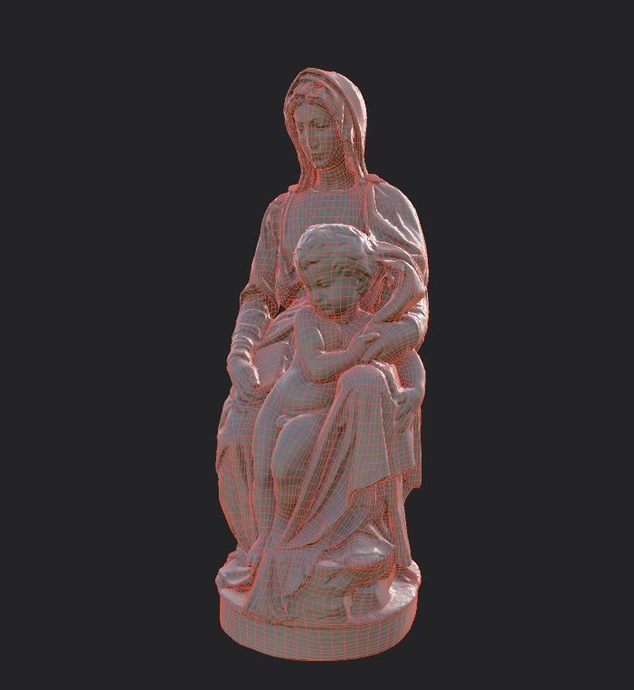 Madonna of Bruges Low-poly 3D model_25