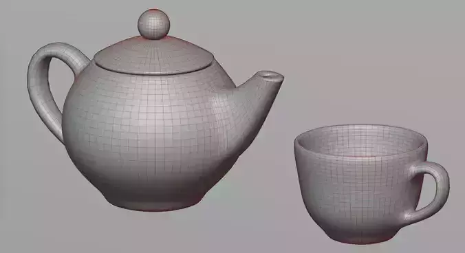 Tea Set teapot and cup