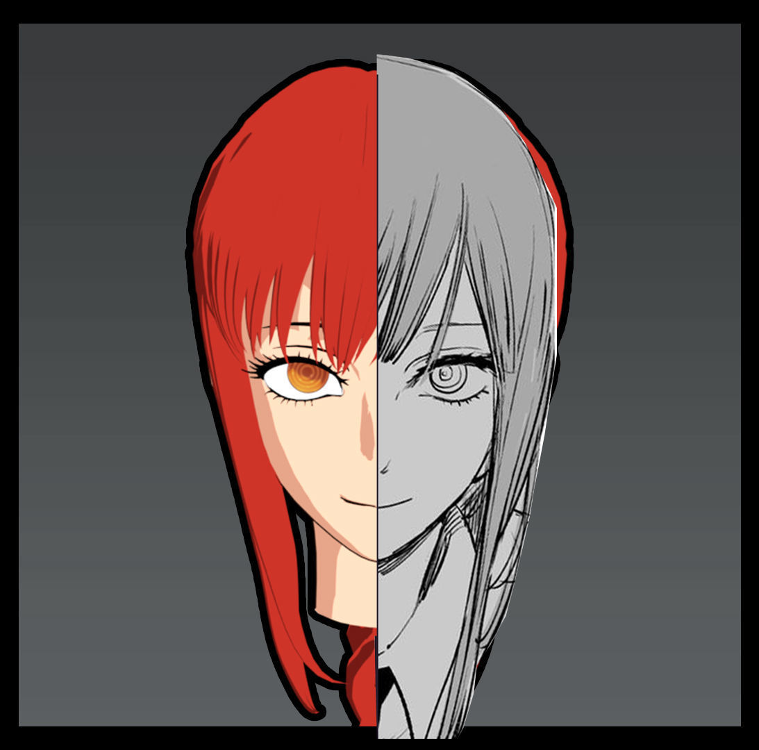 Makima Hairstyle  3D model_3