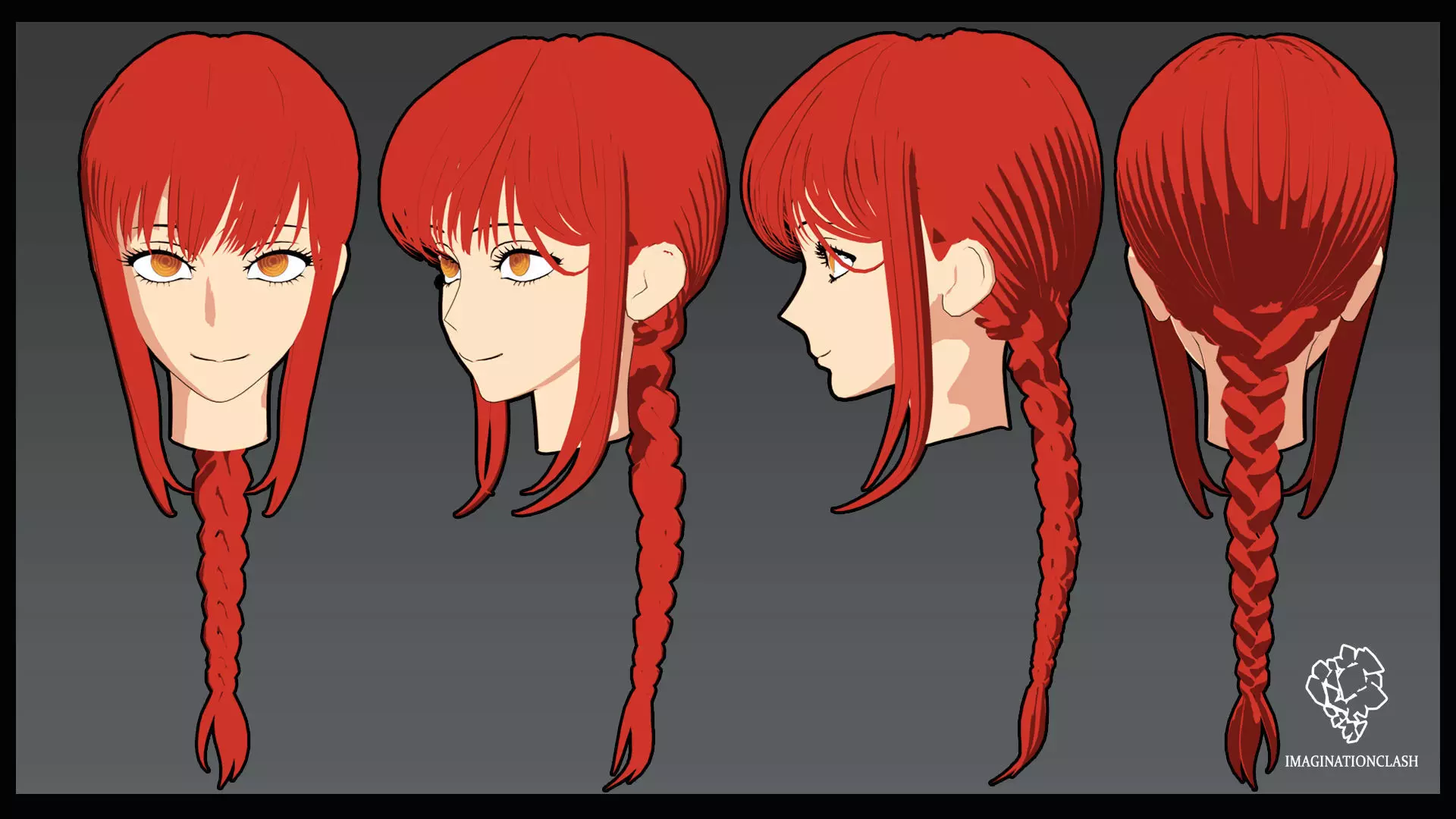 Makima Hairstyle  3D model_0