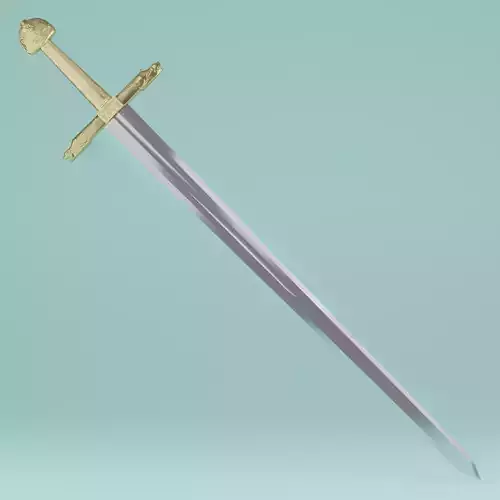 Joyeuse Sword Weapon PBR low-poly game ready