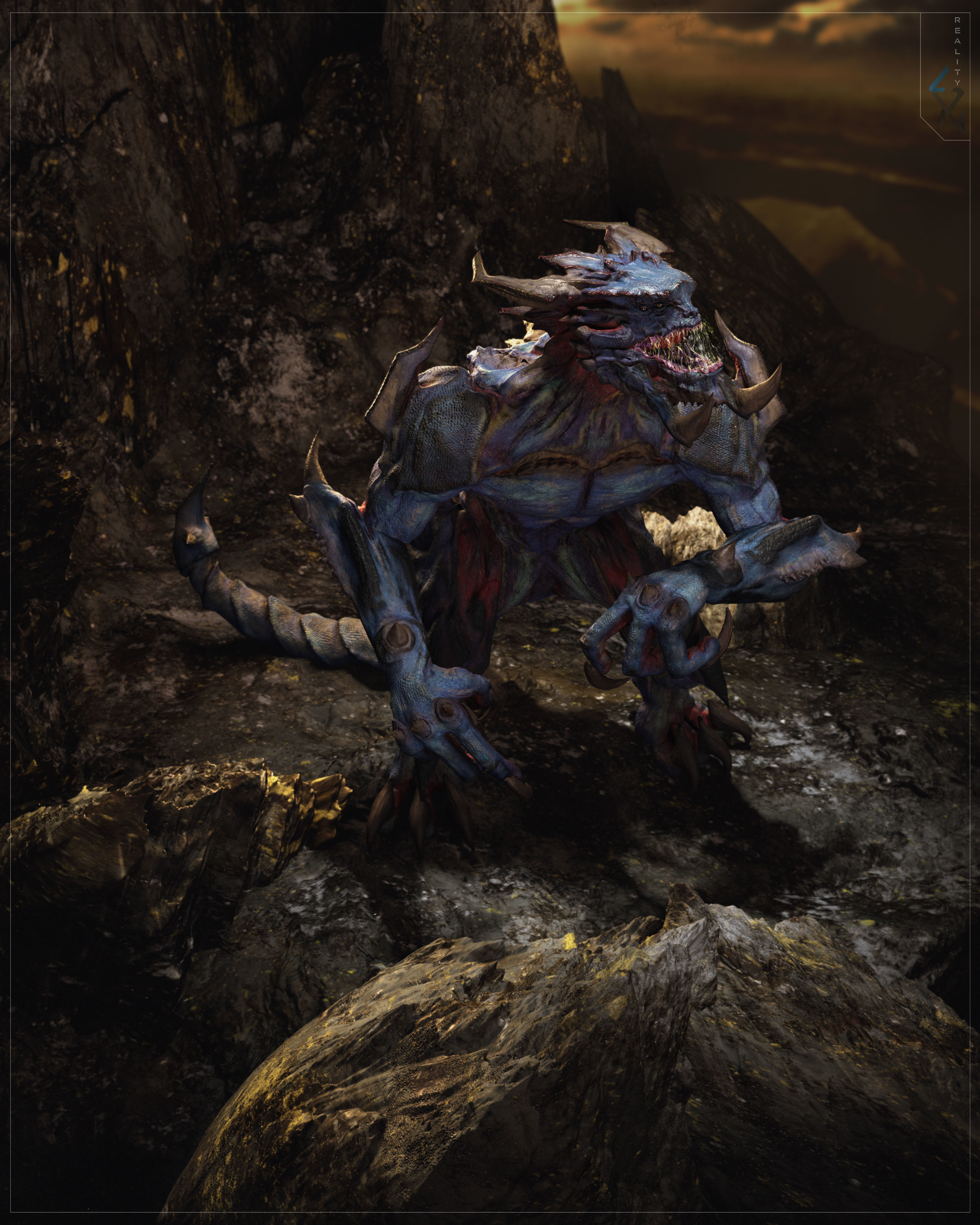 Free Creature Rig - Project free 3D model rigged | CGTrader