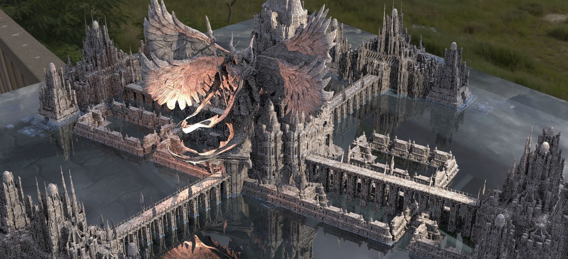 Dantes Inferno Hell scape Kit bash 1 3D model_1