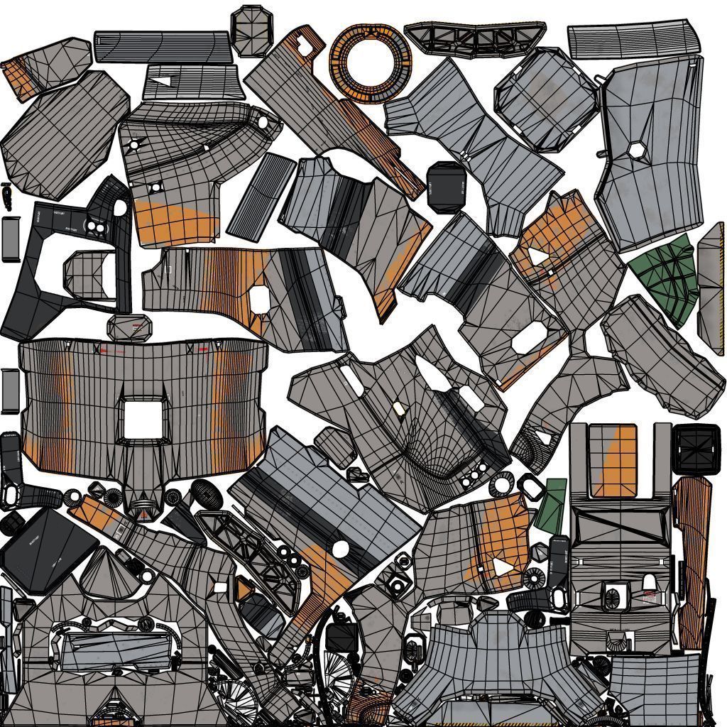 3D SpaceFighter Raptor  3D model_45