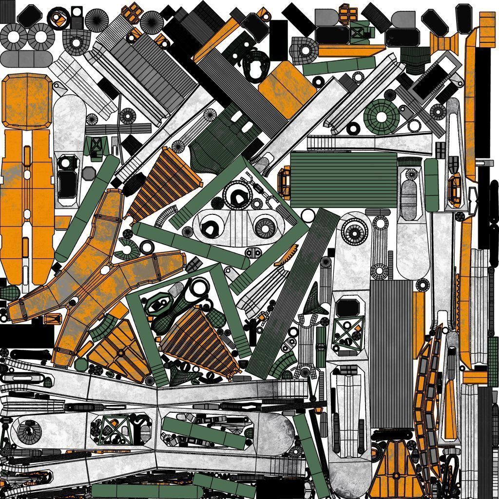 3D SpaceFighter Raptor  3D model_40