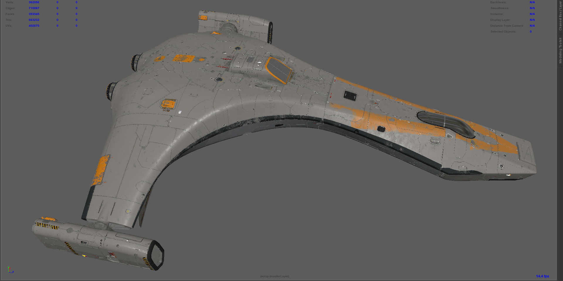 3D SpaceFighter Raptor  3D model_19