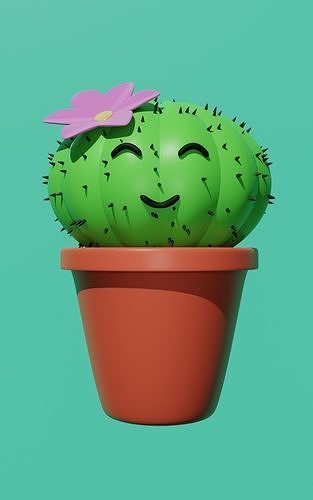 Cute cactus Free 3D model