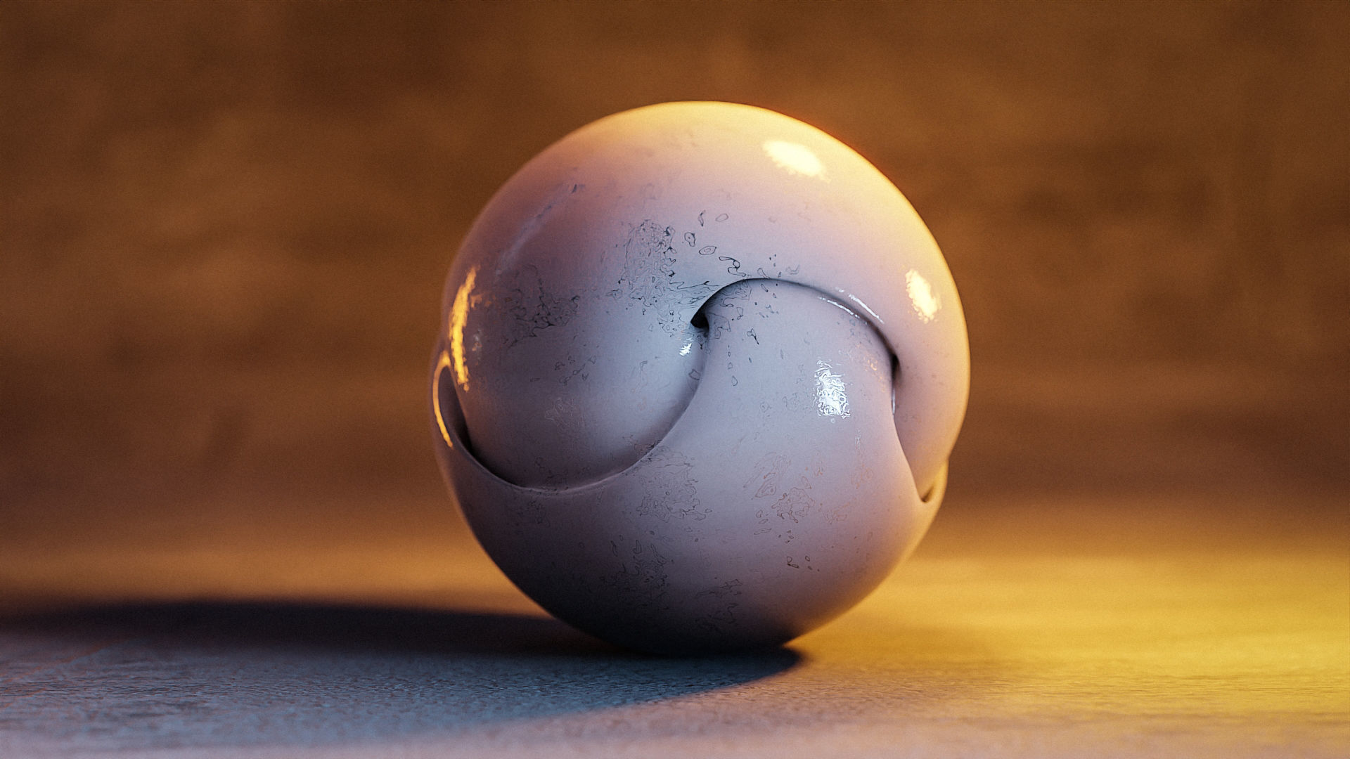 Gyroid Sphere Art Ball 3D print model_2