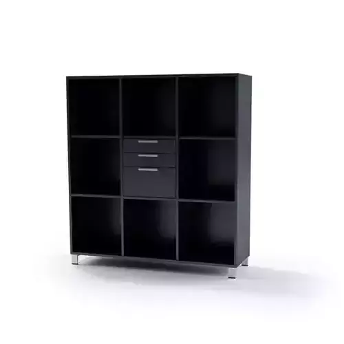 Black Office Cabinet 3D model