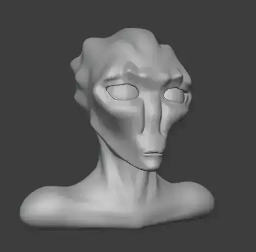 Alien Head Sculpt 3D model