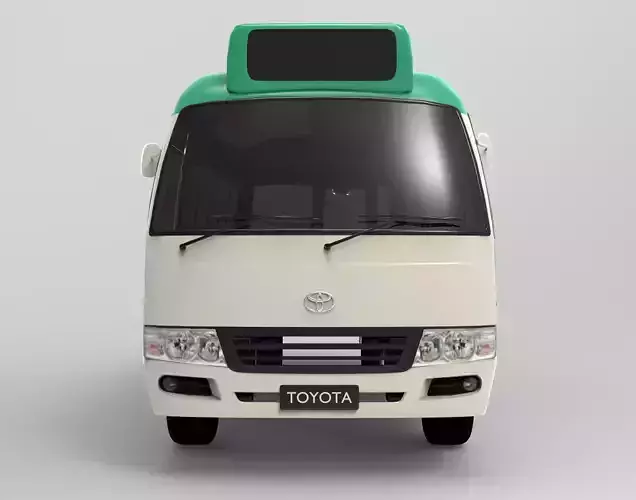 Toyota Coaster Hong Kong 3D Model Low-poly 3D model