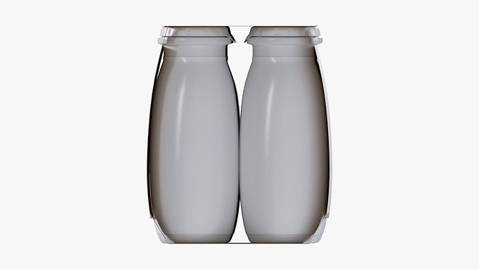 Fermented milk drink 12-pack bottles 3D model 6