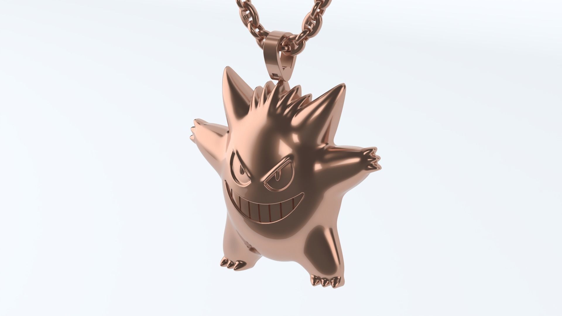 Gengar pendant 40 mm 3D print model_5