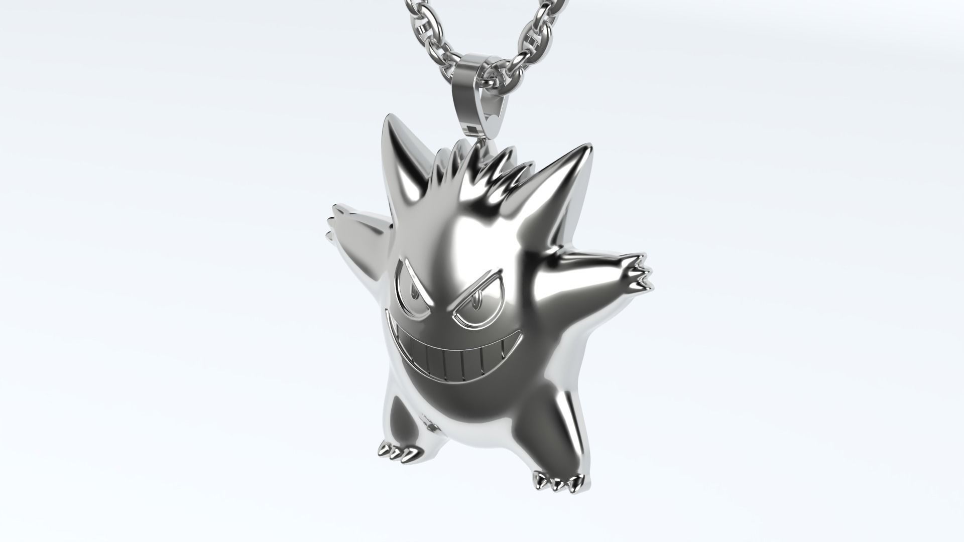 Gengar pendant 40 mm 3D print model_7
