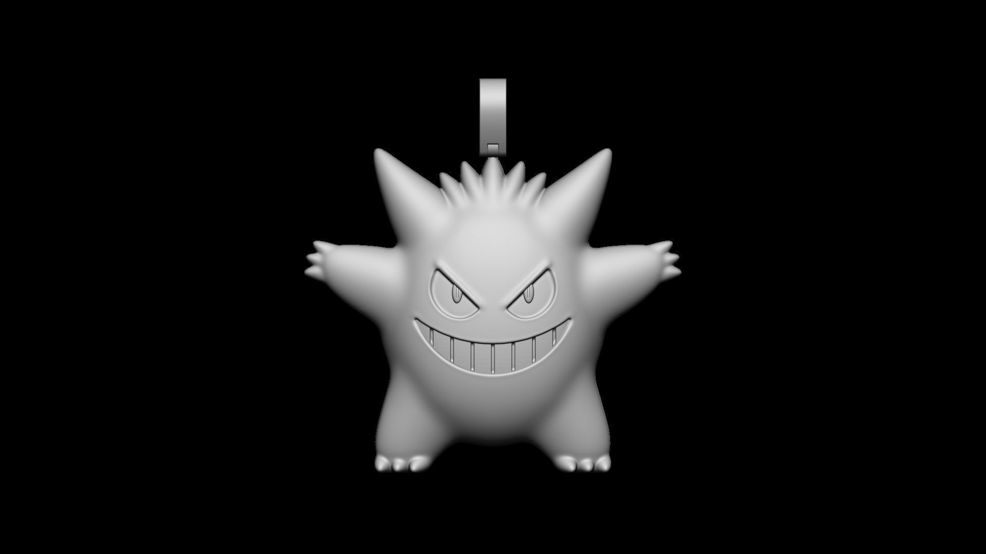 Gengar pendant 40 mm 3D print model_8