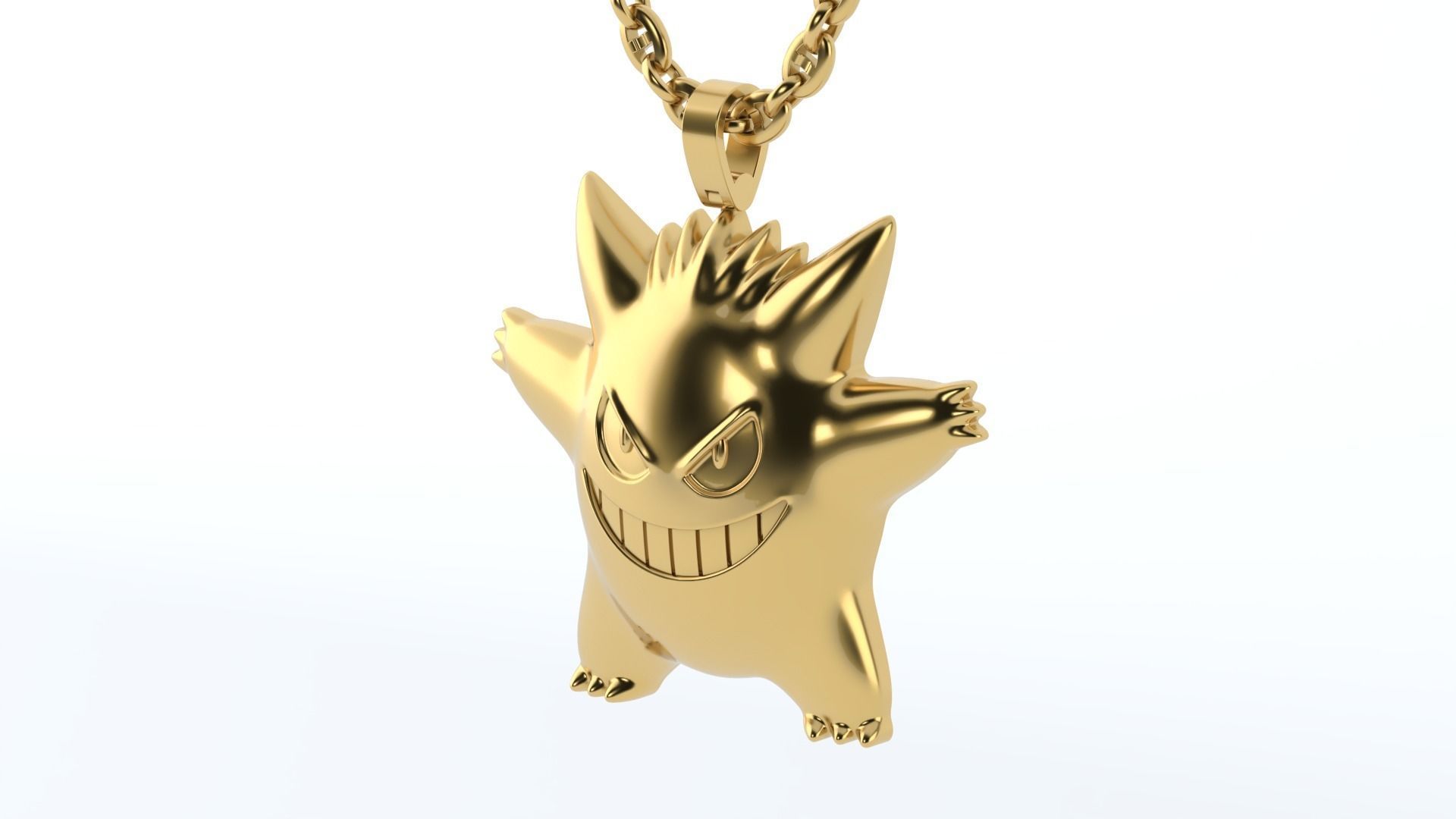 Gengar pendant 40 mm 3D print model_3