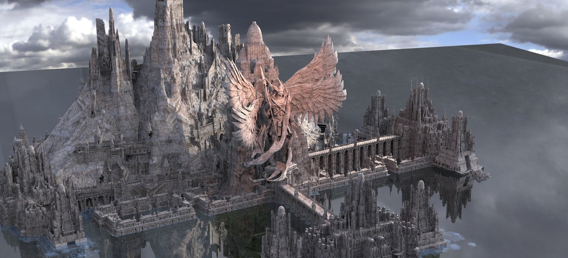 9 Circles of Hell Dantes Inferno Extended angel Designs 3D model_4